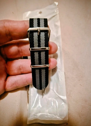 Black and gray nylon 22 mm starp, brand: mma.watches, condition: New with tags, size: One size, £7.99, £9.09 includes Buyer Protection