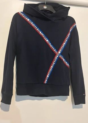 Tommy Hilfiger Navy Cross-Strap Logo Hoodie - Size S, brand: Tommy Hilfiger, condition: Very good, size: S / 36 / 8, €17.00, €18.55 includes Buyer Protection
