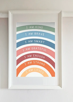 🌈 Lovely Rainbow Scandinavian minimalist nursery poster size 50 x 70 cm, brand: Art, condition: New with tags, £12.00, £13.26 includes Buyer Protection