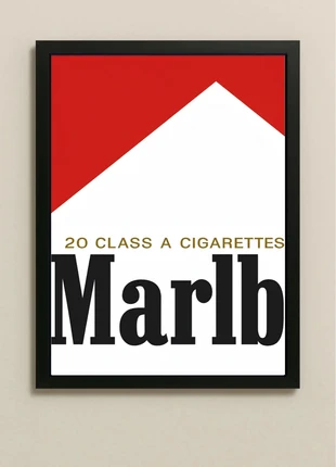 Poster Iconico Vintage con Cornice Nera A4, marca: Marlboro, estado: Nuevo con etiquetas, 15,00 €, 16,45 € Protección al comprador incluida