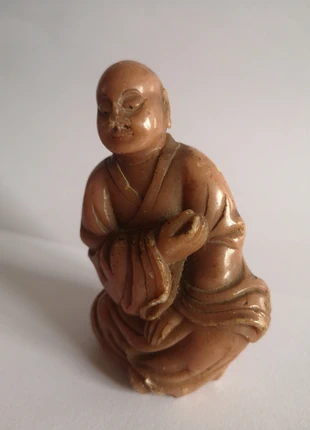 Statuette d homme en pierre dure rose ethnique vintage asie, brand: non signé, condition: Satisfactory, €82.00, €86.80 includes Buyer Protection