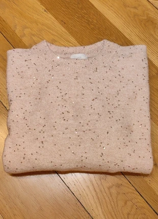 Pull rose à paillettes, brand: H&M, condition: Very good, size: S / 36 / 8, €10.00, €11.20 includes Buyer Protection
