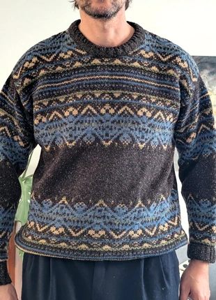 Très beau pull hiver jacquard vintage New Man Taille L, Laine et Soie, brand: New Man, condition: Very good, size: L, €28.00, €30.10 includes Buyer Protection Pro