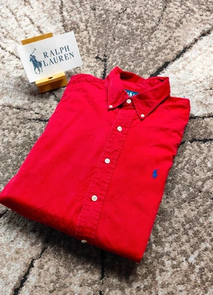 Chemise Unie - Ralph Lauren - Taille L / Rouge / Très bon État / Logo Brodé Premium, merk: Ralph Lauren, staat: Heel goed, maat: L, € 29,90, € 32,10 inclusief Kopersbescherming
