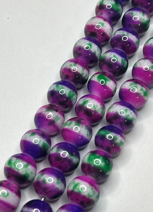 A678, lot de 30 perles en verre de 10mm, staat: Nieuw zonder prijskaartje, € 4,20, € 5,11 inclusief Kopersbescherming Pro