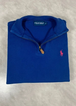 Polo Ralph Lauren Golf pull bleu roi col zippé camionneur coton – Taille L homme Code 027N, brand: Ralph Lauren, condition: Very good, size: L, €55.00, €58.45 includes Buyer Protection Pro