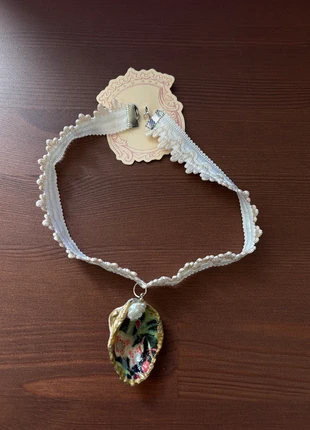Vintage crochet lace floral shell choker, brand: angel may cry, condition: New without tags, £12.00, £13.30 includes Buyer Protection