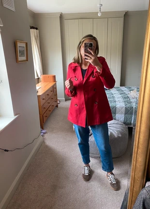 Red Double-Breasted Trench Coat., brand: The Isle Collection, condition: Very good, size: M / 38 / 10, €6.00, €7.00 includes Buyer Protection