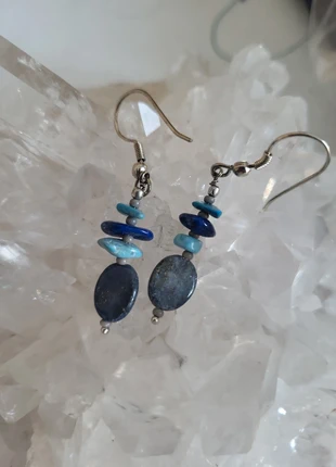 Boucles pierres bleues, marque: sans marque, état: Très bon état, 3,00 €, 3,85 € Protection acheteurs incluse