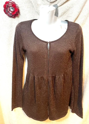 Gilet fin Marron & Brillant Mango T.S, marca: Mango, estado: Muito bom, tamanho: S / 36 / 8, €7.55, €8.63 inclui Proteção do Comprador