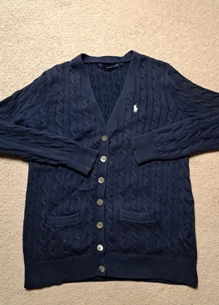 Veste Cardigan Torsadé Bleu L Ralph Lauren Sport, merk: Ralph Lauren, staat: Heel goed, maat: L / 40 / 12, € 60,00, € 63,70 inclusief Kopersbescherming Pro