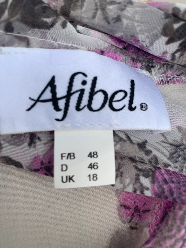 Blouse Afibel transparente taille 48 -4XL manches longues fleurie - photo numéro 10