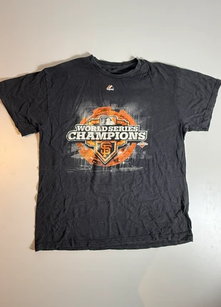 T-shirt MLB San Francisco Giants World Series Champions noir vintage, marca: Majestic, estado: Muy bueno, tamaño: L, 14,00 €, 15,40 € Protección al comprador incluida