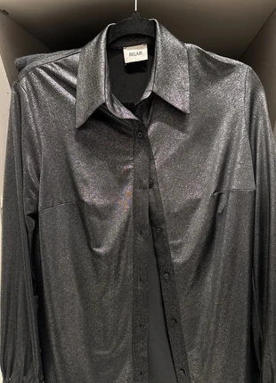 Chemise argentée noire, marque: Bel-Air, état: Neuf sans étiquette, taille: S / 36 / 8, 35,00 €, 37,45 € Protection acheteurs incluse