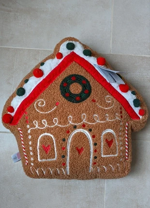 Décoration de Noël Grand coussin maison de pain d'épice neuve, marque: Primark, état: Neuf avec étiquette, 15,00 €, 16,45 € Protection acheteurs incluse
