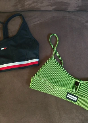 lot de 2 brassières ados ou femme Puma et Tommy Hilfiger Tbe, peu portées, brand: Tommy Hilfiger, condizioni: Ottime, taglia: XS, €5.00, €5.95 include la Protezione acquisti