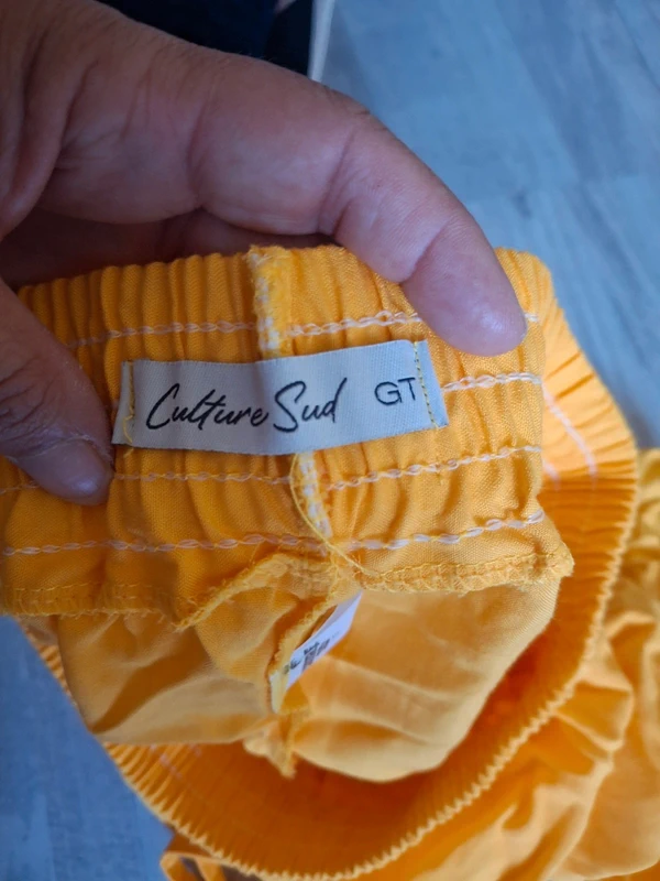 Short jaune élastique à la taille - photo numéro 4