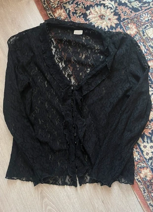 Haut transparent dentelle manches longues vintage, marque: Blancheporte, état: Très bon état, taille: L / 40 / 12, 5,00 €, 5,95 € Protection acheteurs incluse