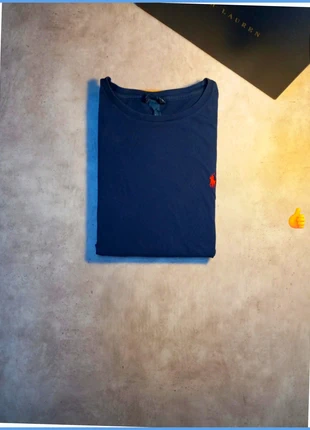 T-shirt Tee shirt Ralph Lauren bleu marine logo brodé rouge pour homme taille L - 180cm, brand: Ralph Lauren, condizioni: Ottime, taglia: L, €25.00, €26.95 include la Protezione acquisti Pro