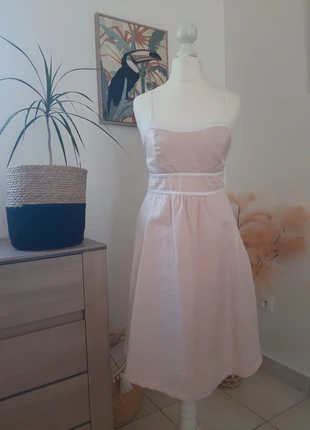 Robe bustier rose pâle irisée cache-cache, brand: Cache Cache, condition: New without tags, size: S / 36 / 8, €15.00, €16.45 includes Buyer Protection