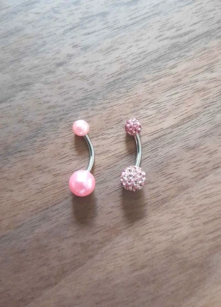 2 Piercings nombril – rose perle & rose strass – neufs, brand: Fantaisie, condition: New without tags, €7.99, €9.09 includes Buyer Protection