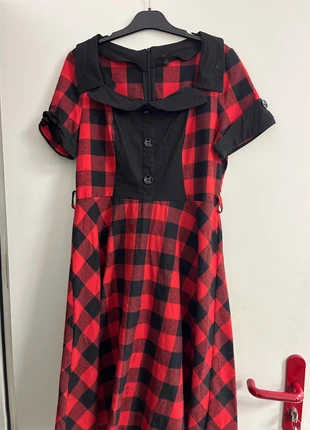 Robe pin-up à carreaux, estado: Muito bom, tamanho: XL / 42 / 14, €15.00, €16.45 inclui Proteção do Comprador