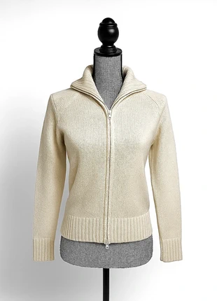 Cardigan beige col montant double zip, brand: Vintage Dressing, condizioni: Ottime, taglia: M / IT 42 / EU 38, €31.50, €33.78 include la Protezione acquisti Pro