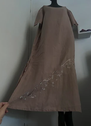 Vestito lungo in lino e ricami/robe longue en lin et broderie, marca: Vintage Dressing, estado: Muy bueno, tamaño: L / 40 / 12, 18,00 €, 19,60 € Protección al comprador incluida