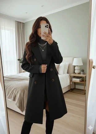 Manteau long noir élégant, marque: look eternel, état: Très bon état, taille: S / 36 / 8, 58,50 €, 62,13 € Protection acheteurs incluse