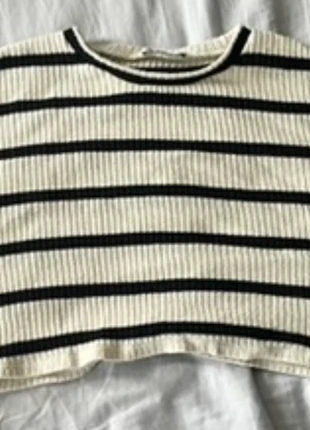 Stripey Cropped Jumper, brand: Zara, condition: Very good, size: M / 38 / 10, €5.00, €5.95 includes Buyer Protection