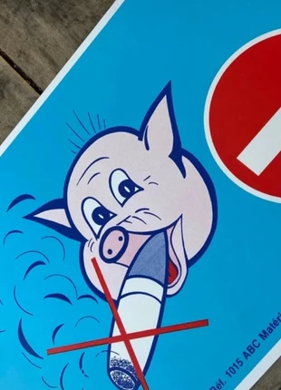 Grand panneau interdiction fumer des années 70, marque: No Smoke, état: Très bon état, 10,00 €, 11,20 € Protection acheteurs incluse