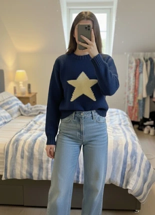 💙 Pull bleu marine étoile – style casual / coréen, marque: Indie Melville, état: Très bon état, taille: S / 36 / 8, 48,90 €, 52,05 € Protection acheteurs (Pro) incluse