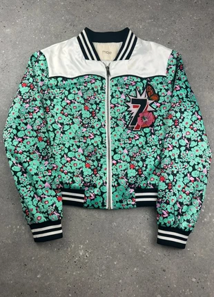 Blouson Teddy Maje Femme taille S motif à fleur logo broder à manche longue, merk: Maje, staat: Heel goed, maat: S / 36 / 8, € 67,00, € 71,05 inclusief Kopersbescherming