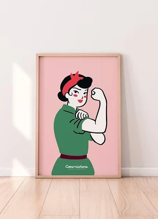 Affiche féministe girl power, brand: coeurnichons, condition: New with tags, €10.00, €11.20 includes Buyer Protection