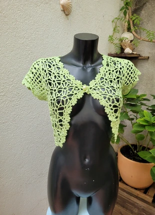 Boléro vert en crochet, brand: COQUETTE, condition: Very good, size: M / 38 / 10, €12.00, €13.30 includes Buyer Protection Pro
