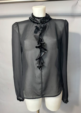 Blouse transparente noir - Bgn studio - taille 42 🖤, merk: BGN, staat: Heel goed, maat: XL / 42 / 14, € 11,50, € 12,78 inclusief Kopersbescherming Pro