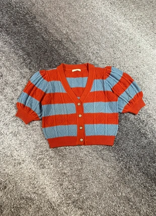 Cardigan manches courtes marinière Sessun orange - taille S, marque: Sessun, état: Très bon état, taille: S / 36 / 8, 54,90 €, 58,35 € Protection acheteurs incluse