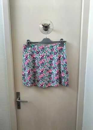 Mini jupe fleurie, marke: Gémo, zustand: Sehr gut, größe: S / 36 / 8, 1,00 €, 1,75 € inklusive Vinted-Käuferschutz