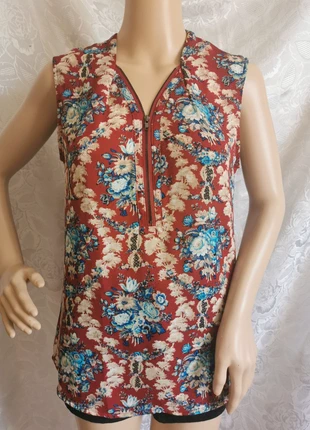 Tunique fleurie bordeaux – Andy & Lucie Paris – T38, brand: Andy & Lucy, condizioni: Ottime, taglia: M / IT 42 / EU 38, €5.49, €6.46 include la Protezione acquisti