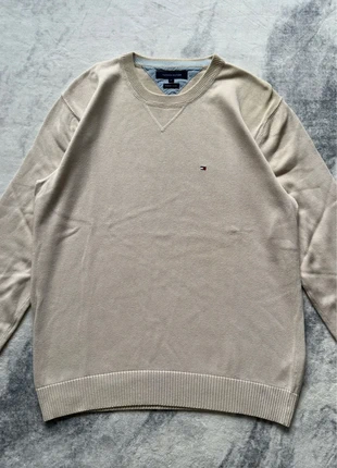 pull col rond tommy hilfiger beige sable premium cotton taille xl logo brodé, marque: Tommy Hilfiger, état: Très bon état, taille: XL, 39,99 €, 42,69 € Protection acheteurs (Pro) incluse