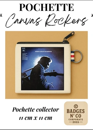💿 Pochette 11x11 cm 100 % coton - Johnny Cash - At San Quentin, condition: Very good, €7.50, €8.58 includes Buyer Protection