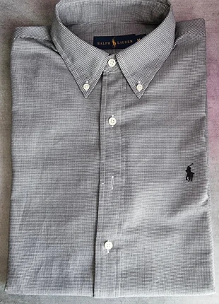 Chemise Ralph Lauren - M - à carreau gris & blanc, brand: Ralph Lauren, condition: Very good, size: M, €30.00, €32.20 includes Buyer Protection