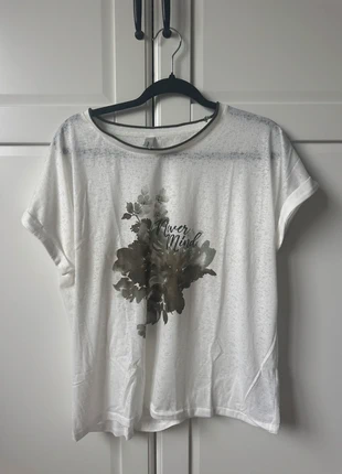 Wit shirt met bladprint van Soyaconcept, merk: Soyaconcept, staat: Nieuw zonder prijskaartje, maat: XL / 42 / 14, € 5,00, € 5,95 inclusief Kopersbescherming