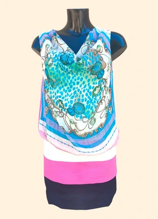 Vestido Estampado de Seda Estilo Pañuelo con Escote Drapeado 😍, marque: Sweet Miss, état: Très bon état, taille: S / 36 / 8, 18,00 €, 19,60 € Protection acheteurs incluse