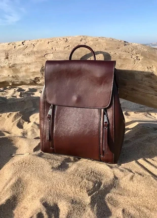 Sac à dos en croûte de cuir de vachette, marca: DeliCuir, estado: Novo com etiquetas, €99.00, €104.65 inclui Proteção do Comprador