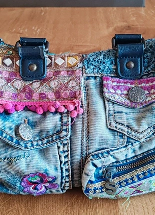 Borsetta jeans Desigual Jeanshandtasche jeans handtas bolso de jeans sac à main jean jeans handbag, brand: Desigual, condizioni: Buone, €10.00, €11.20 include la Protezione acquisti