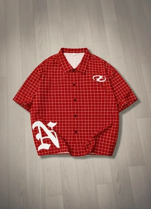 Vintage Chemisette à Carreaux Rouge Gothique, merk: Vintage Dressing, staat: Heel goed, maat: M, € 40,00, € 42,70 inclusief Kopersbescherming