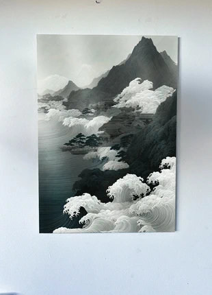 Poster métallique 30cm x 42cm  Montagne Japon + aimant mural fourni., brand: Art, condition: Very good, €29.30, €31.47 includes Buyer Protection Pro