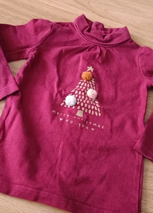 Col roulé bordeaux, brand: Kiabi, condition: Very good, size: 9-12 months / 74 cm, €1.00, €1.75 includes Buyer Protection