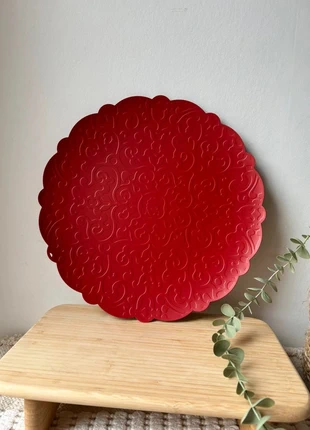 Superbe plat rond rouge Alessi – Design Marcel Wanders – 34 cm, marca: Alessi, estado: Nuevo sin etiquetas, 69,00 €, 73,15 € Protección al comprador incluida